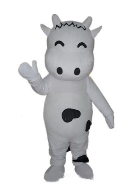 2018 a lovely white dairy cow mascot costume with small eyes for to wear, Red;yellow
2018 a lovely white dairy cow mascot costume with small eyes for to wear, Red;yellow