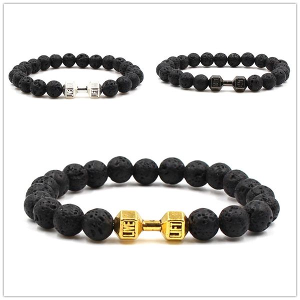 black lava natural stone beaded dumbbell bracelets aromatherapy essential oil perfume diffuser bracelet for men jewelry
black lava natural stone beaded dumbbell bracelets aromatherapy essential oil perfume diffuser bracelet for men jewelry