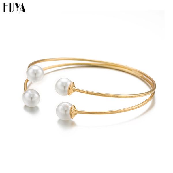 new wedding jewelry gold open cuff bracelet simple double simulated pearl ball beads adjustable bracelets&bangles women jewelry, Black
new wedding jewelry gold open cuff bracelet simple double simulated pearl ball beads adjustable bracelets&bangles women jewelry, Black