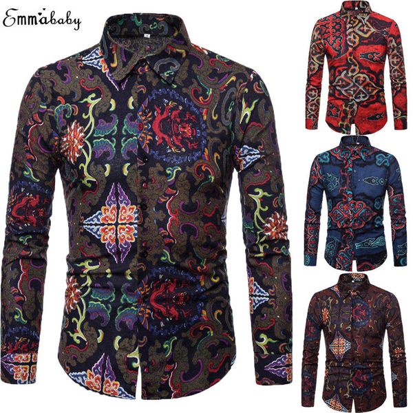fashion men casual shirts business dress shirt long sleeve slim fit boho floral printed shirt thailand mexico holiday style, White;black
fashion men casual shirts business dress shirt long sleeve slim fit boho floral printed shirt thailand mexico holiday style, White;black