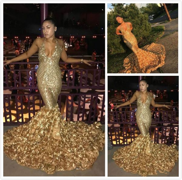 gold prom dresses deep v neck with rose train low back mermaid evening gowns count train african vestidos party dress, Black
gold prom dresses deep v neck with rose train low back mermaid evening gowns count train african vestidos party dress, Black