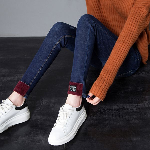 nonis new winter embroidery thick velvet jeans women slim pencil pants mid waist elastic female skinny jeans streetwear, Blue
nonis new winter embroidery thick velvet jeans women slim pencil pants mid waist elastic female skinny jeans streetwear, Blue