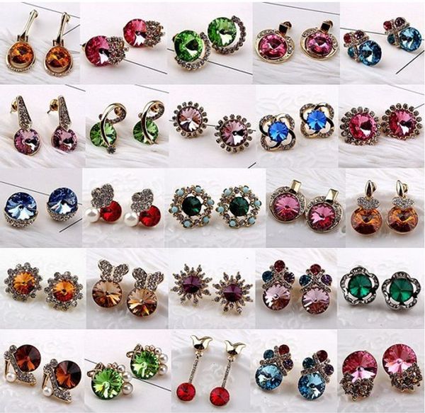 high end earrings girls/ladies austrian crystal swarovski elements quality brand new mixed lot bling ear studs, Golden;silver
high end earrings girls/ladies austrian crystal swarovski elements quality brand new mixed lot bling ear studs, Golden;silver
