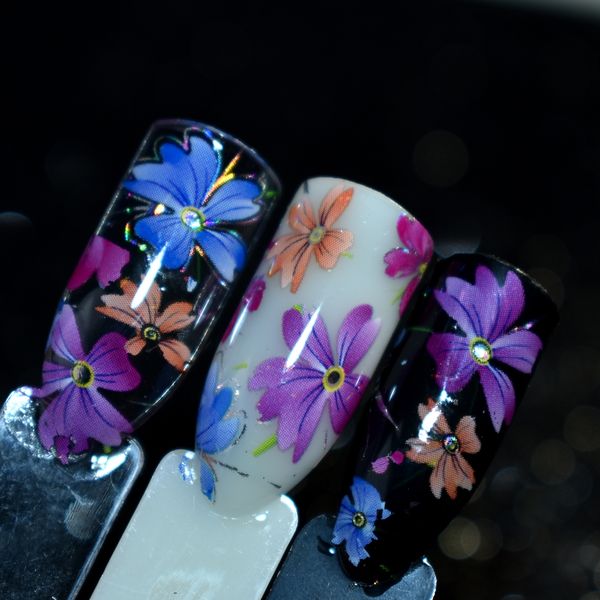 more than 250 design beautiful designed nail art product nail glue transfer foil beautiful flower purple orange gl30, Black 
more than 250 design beautiful designed nail art product nail glue transfer foil beautiful flower purple orange gl30, Black