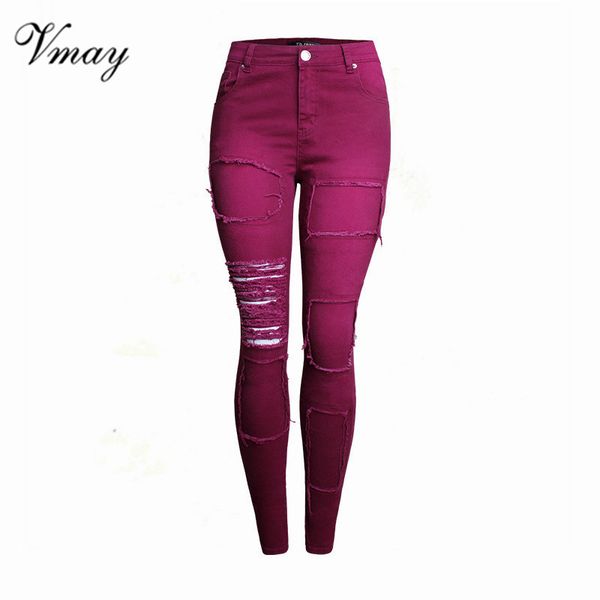 vmay 2018 new arrival women elastic slim thin red wine pants smashed patchwork solid color pencil pants, Blue
vmay 2018 new arrival women elastic slim thin red wine pants smashed patchwork solid color pencil pants, Blue