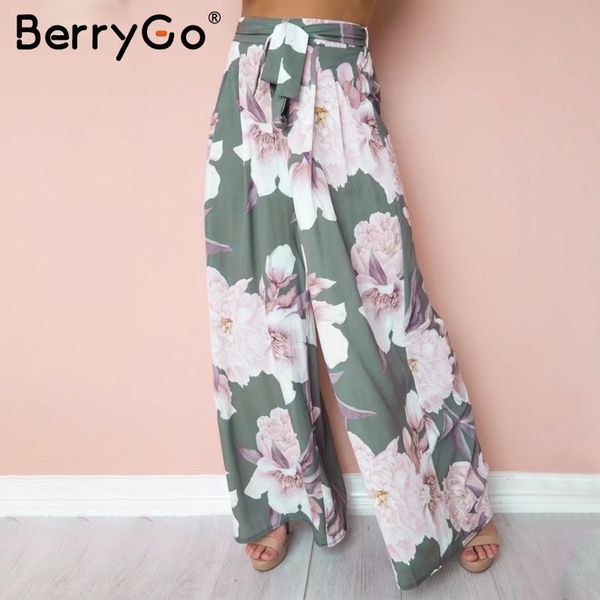 berrygo sash loose print wide leg pants women elastic floral boho casual pants female 2018 summer beach high waist trousers, Black;white
berrygo sash loose print wide leg pants women elastic floral boho casual pants female 2018 summer beach high waist trousers, Black;white