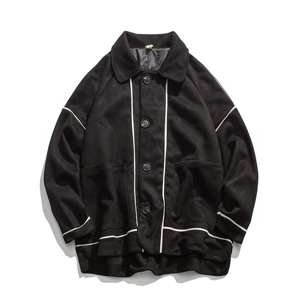 streetwear vintage style striped chamois fabric thick loose men jacket 2018 autumn winter korean casual coat black/white m-xl, Black;brown
streetwear vintage style striped chamois fabric thick loose men jacket 2018 autumn winter korean casual coat black/white m-xl, Black;brown