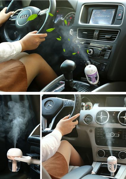 

4 colors portable mini car steam air humidifier air purifier mist maker fogger aromatherapy essential oil diffuser 50 ml 12 v ing
