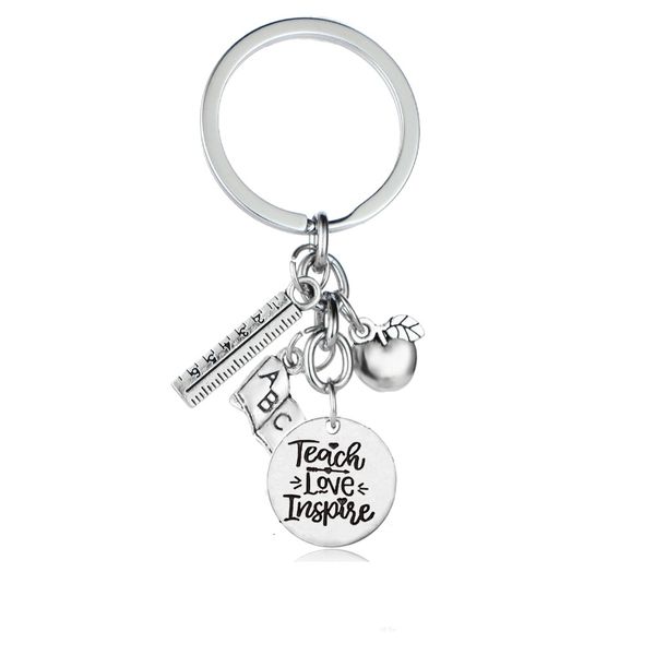 thanks gift for teachers teach love inspire keychain apple ruler book charm keyring key chain women men teachers jewelry keyfob, Silver
thanks gift for teachers teach love inspire keychain apple ruler book charm keyring key chain women men teachers jewelry keyfob, Silver