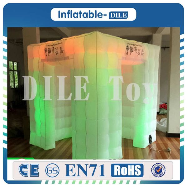 New Style Factory Price 3.5x3x3m Inflatable P Booth /inflatable P Booth Tent With Led For Wedding Party
