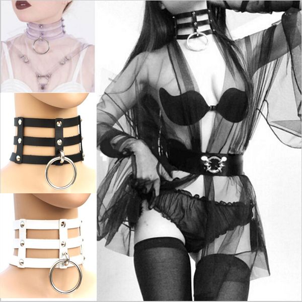 fashion punk goth rivets choker three row caged anime necklace 14 colors leather choker collar necklace for women collier bijoux, Golden;silver
fashion punk goth rivets choker three row caged anime necklace 14 colors leather choker collar necklace for women collier bijoux, Golden;silver