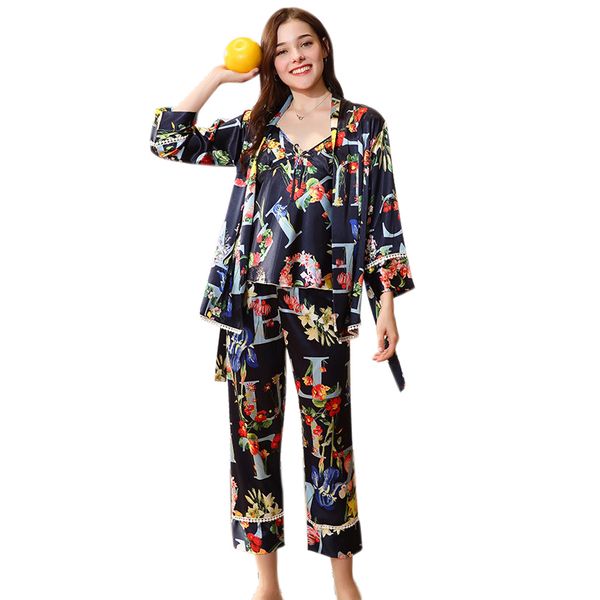 spring autumn lady femme fashion floral print home pajamas sets women pajamas suits navy blue, Blue;gray
spring autumn lady femme fashion floral print home pajamas sets women pajamas suits navy blue, Blue;gray