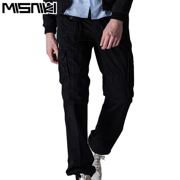 misniki 2017 new autumn men casual cargo pants cotton solid color muti pockets overalls trousers 29-40 cyg267, Black
misniki 2017 new autumn men casual cargo pants cotton solid color muti pockets overalls trousers 29-40 cyg267, Black