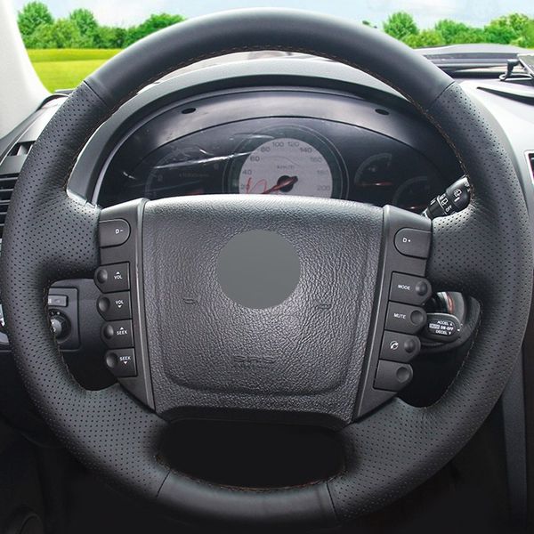 black genuine leather diy hand-stitched car steering wheel cover for ssangyong rexton rexton w rodius
black genuine leather diy hand-stitched car steering wheel cover for ssangyong rexton rexton w rodius
