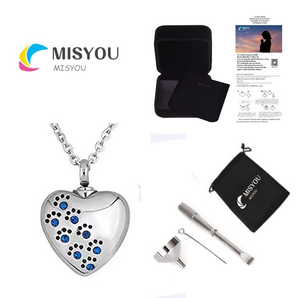 crystal paw print heart-shaped pendant for women custom stainless steel jewelry necklace memory cremation urn burial, Silver
crystal paw print heart-shaped pendant for women custom stainless steel jewelry necklace memory cremation urn burial, Silver