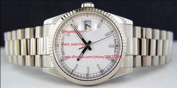 sapphire daydate 118239 president 18k wg white dial 36mm automatic men's watch men's fashion wristwatches, Slivery;brown
sapphire daydate 118239 president 18k wg white dial 36mm automatic men's watch men's fashion wristwatches, Slivery;brown