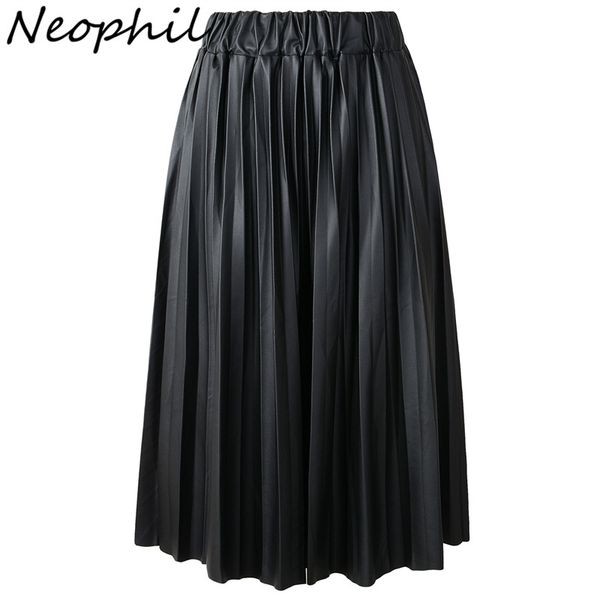 neophil 2017 winter ladies black pu faux leather skirts midi pleated high waist vintage basic mid-calf women longa saia s1927
neophil 2017 winter ladies black pu faux leather skirts midi pleated high waist vintage basic mid-calf women longa saia s1927