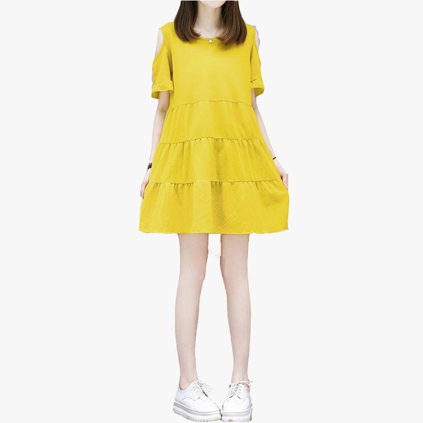 2018 summer dress yellow short sleeve bohemian beach mini round neck dress large sizes casual club hollow out new arrivals, White;black
2018 summer dress yellow short sleeve bohemian beach mini round neck dress large sizes casual club hollow out new arrivals, White;black