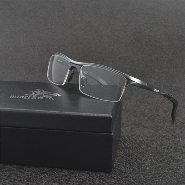 mincl/2017 aluminum magnesium men glasses frame metal half frame eyeglasses male computer optical spectacles with case fml, Silver
mincl/2017 aluminum magnesium men glasses frame metal half frame eyeglasses male computer optical spectacles with case fml, Silver