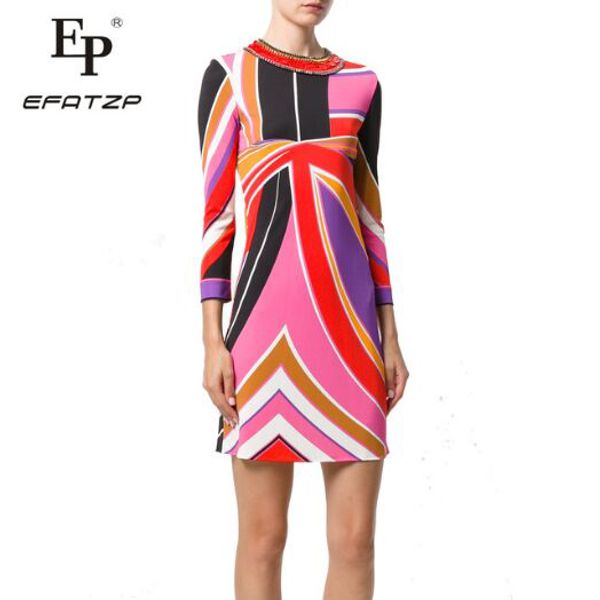 efatzp fashion 2018 designer dress women's 3/4 sleeve colorful geometric print stretch jersey silk belt xl xxl day dress, White;black
efatzp fashion 2018 designer dress women's 3/4 sleeve colorful geometric print stretch jersey silk belt xl xxl day dress, White;black