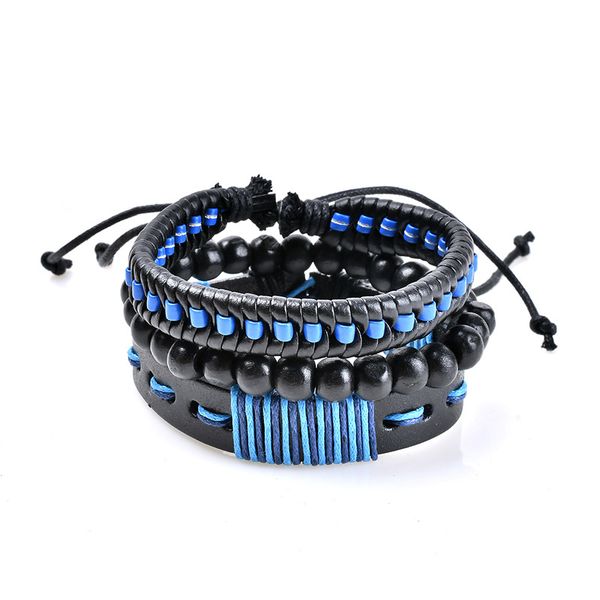 brown blue wristband pu leather charm bracelet men jewelry punk vintage braided leather bracelet kka1687, Golden;silver
brown blue wristband pu leather charm bracelet men jewelry punk vintage braided leather bracelet kka1687, Golden;silver