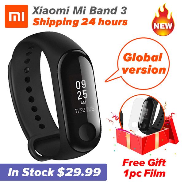 

Global Version Xiaomi Mi Band 3 Miband 3 Fitness Tracker Heart Rate Monitor 0.78'' OLED Touchpad 4.2 Smart Wristband