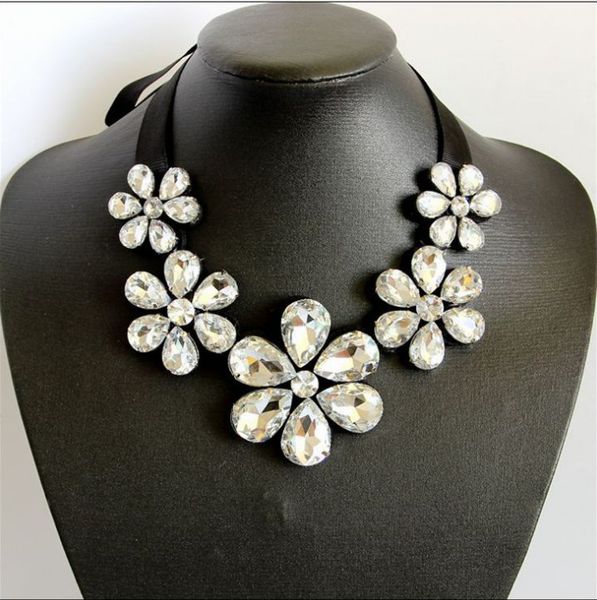 hesiod white clear crystal false collar chokers necklace back strap rhinestone choker necklace short collar chiffon chain, Silver
hesiod white clear crystal false collar chokers necklace back strap rhinestone choker necklace short collar chiffon chain, Silver