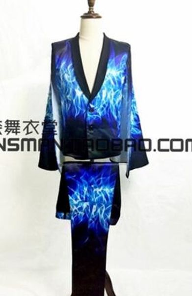new 2016 suit men singers silk stain material suit pant cold fire flame prom formal dress party costumes m-5xl, White;black
new 2016 suit men singers silk stain material suit pant cold fire flame prom formal dress party costumes m-5xl, White;black