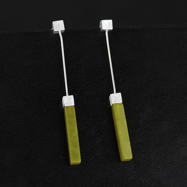 hj heyjewel natural olive jade simple t bar dangle drop earrings 925 sterling silver jewelry gift for wedding party, Golden;silver
hj heyjewel natural olive jade simple t bar dangle drop earrings 925 sterling silver jewelry gift for wedding party, Golden;silver