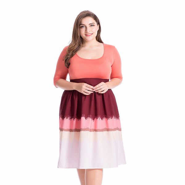 europe and united states big code new printing collar women dresses mujer vestidos summer fashion clothing faldas 3xl/4xl/5xl/6xl, Black;gray
europe and united states big code new printing collar women dresses mujer vestidos summer fashion clothing faldas 3xl/4xl/5xl/6xl, Black;gray