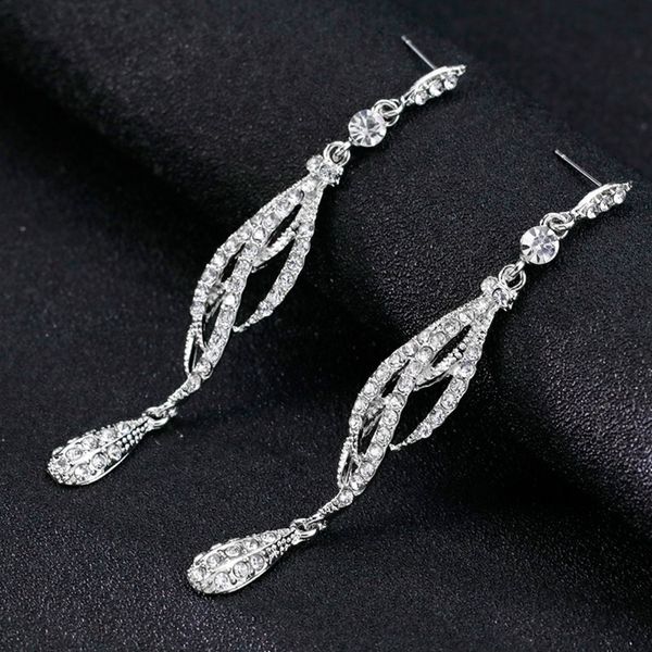 drop rhinestone earrings brief long tassel party dangle earrings bling crystal eardrop for women jewelry, Silver
drop rhinestone earrings brief long tassel party dangle earrings bling crystal eardrop for women jewelry, Silver