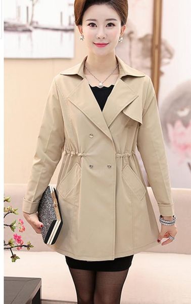 spring and autumn woman thin section windbreak medium length coat, Black;brown
spring and autumn woman thin section windbreak medium length coat, Black;brown