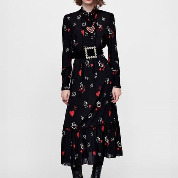 2018 women heart print shirt flowing long dress loose shirt dress print dresses vestidos 11.11 women clothing vestidos, Black;gray
2018 women heart print shirt flowing long dress loose shirt dress print dresses vestidos 11.11 women clothing vestidos, Black;gray