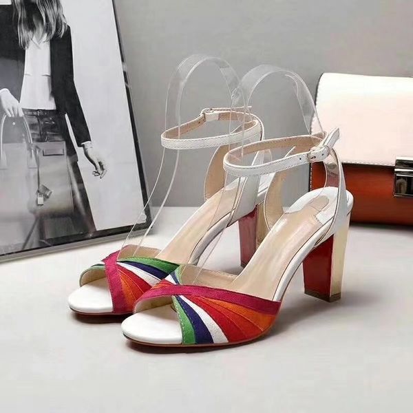 fashion luxury womens red bottom slingbacks single ladies high heel 8cm sheepskin colorful buckle strap sandals open toes, Black
fashion luxury womens red bottom slingbacks single ladies high heel 8cm sheepskin colorful buckle strap sandals open toes, Black