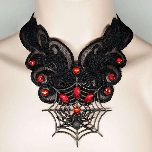 2018 new collection black spider on cobweb vintage lace collar choker necklace halloween party jewelry, Golden;silver
2018 new collection black spider on cobweb vintage lace collar choker necklace halloween party jewelry, Golden;silver