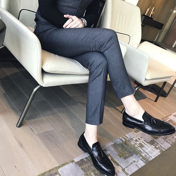 2018 new high-end brand men's fashion boutique solid color formal business suit pants men's professional casual trousers male, White;black
2018 new high-end brand men's fashion boutique solid color formal business suit pants men's professional casual trousers male, White;black