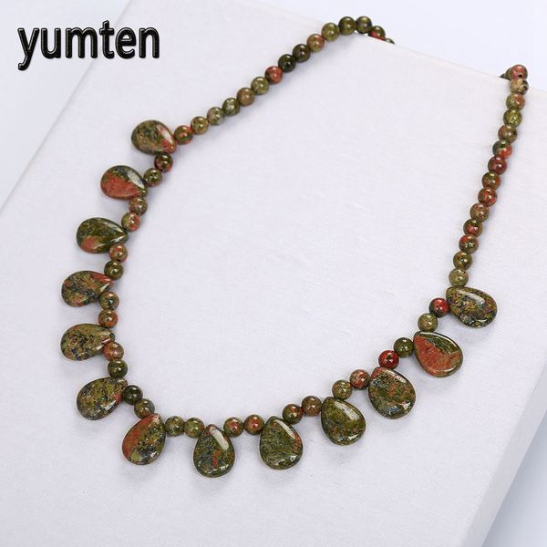 yumten unakite water drops pendant natural stone necklace crystal women bead chain retro energy fashion jewelry accessories gift, Silver
yumten unakite water drops pendant natural stone necklace crystal women bead chain retro energy fashion jewelry accessories gift, Silver