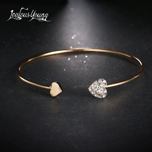 2018 fashion personality love cuff bracelets for women heart shape crystal adjustable charm bangle bracelet jewelry accessories, Golden;silver
2018 fashion personality love cuff bracelets for women heart shape crystal adjustable charm bangle bracelet jewelry accessories, Golden;silver