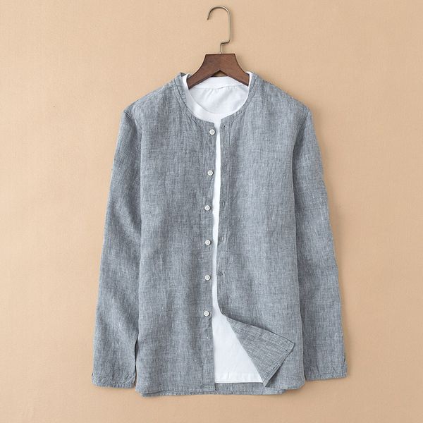 new stand collar long sleeve linen shirts men brand fashion men shirt casual gray shirt mens breathable 100% flax shirts chemise, White;black
new stand collar long sleeve linen shirts men brand fashion men shirt casual gray shirt mens breathable 100% flax shirts chemise, White;black
