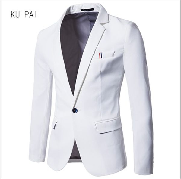 2017 business casual suits lang groom wedding a buckle suit jacket men's business bar fashion men's suits, White;black
2017 business casual suits lang groom wedding a buckle suit jacket men's business bar fashion men's suits, White;black