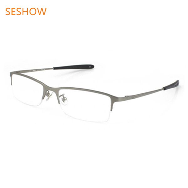 new fashion titanium men's glasses, metal half-rimmed spectacle frames, optical prescription myopia frames, male, Silver
new fashion titanium men's glasses, metal half-rimmed spectacle frames, optical prescription myopia frames, male, Silver