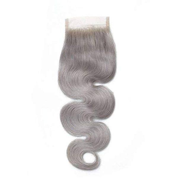 Silver Grey Color Body Wave Lace Closure with Baby Hair Bleached Knots Remy Human Hair 4x4 Lace Closures
Silver Grey Color Body Wave Lace Closure with Baby Hair Bleached Knots Remy Human Hair 4x4 Lace Closures