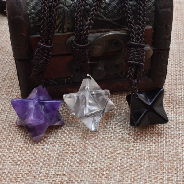 100% natural crystal pendant merkaba crystal pendant white obsidian purple multicolor, Black
100% natural crystal pendant merkaba crystal pendant white obsidian purple multicolor, Black