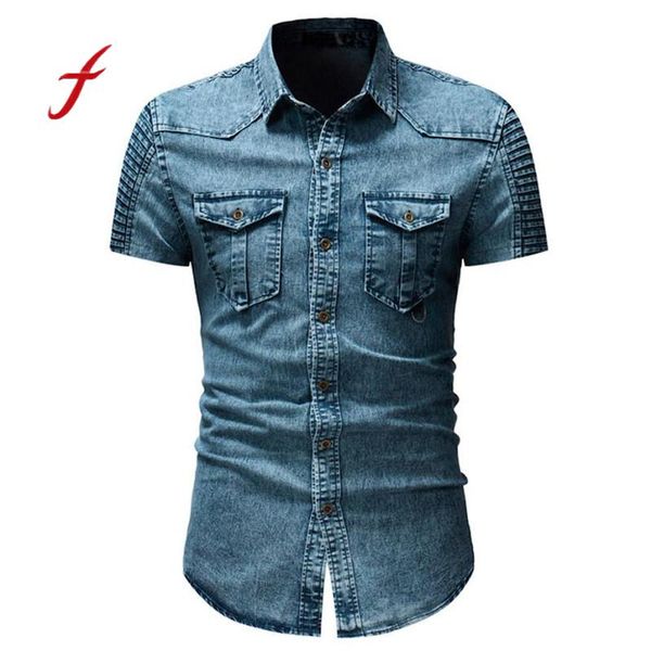 feitong men shirts 2018 men's casual slim fit button shirt with pocket short sleeve men blouse 2018 new arrivals men's shirt 1, White;black
feitong men shirts 2018 men's casual slim fit button shirt with pocket short sleeve men blouse 2018 new arrivals men's shirt 1, White;black