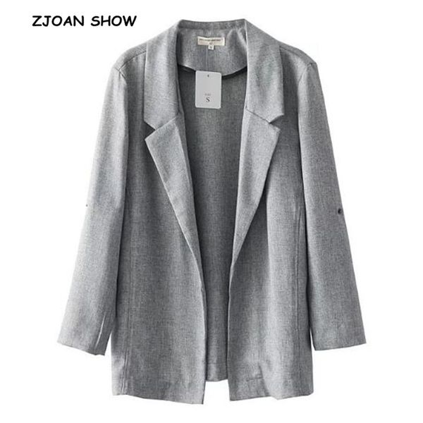 stylish open stitching mix gray color notched collar blazer 2018 new woman slim fit mid long suit jacket coat outerwear, White;black
stylish open stitching mix gray color notched collar blazer 2018 new woman slim fit mid long suit jacket coat outerwear, White;black