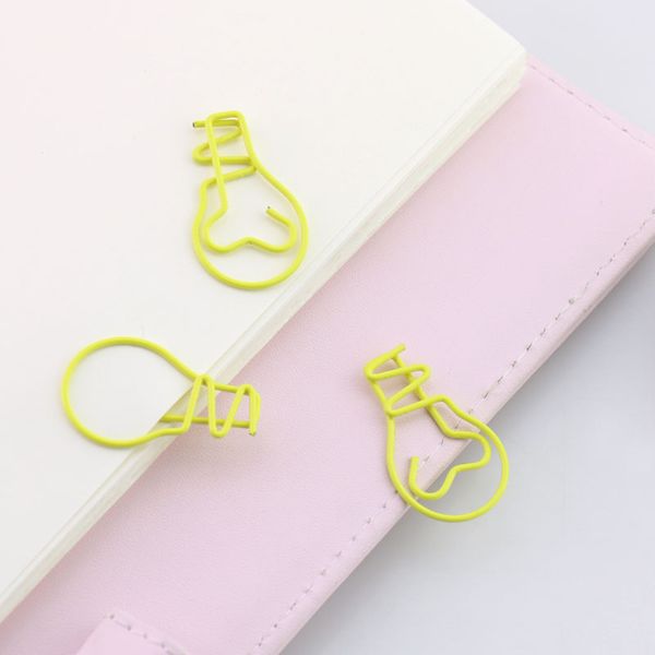 20pcs/lot bulb shape paper clips creative interesting bookmark clip memo clip shaped paper clips for office school home h0145 
20pcs/lot bulb shape paper clips creative interesting bookmark clip memo clip shaped paper clips for office school home h0145