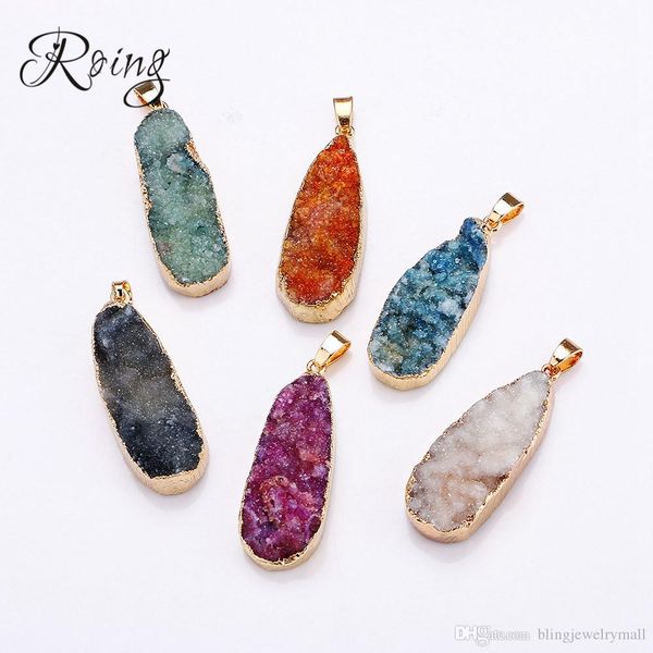 Roing Colored Natural Crystal Necklace Pendants For Making Jewelry Water Drop Charms DIY Bracelets Necklaces Men Women C020, Bronze;silver
Roing Colored Natural Crystal Necklace Pendants For Making Jewelry Water Drop Charms DIY Bracelets Necklaces Men Women C020, Bronze;silver