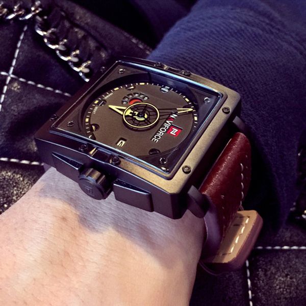 naviforce men quartz sports watches fashion brand leather strap creative waterproof wristwatches man clock relogio masculino, Slivery;brown
naviforce men quartz sports watches fashion brand leather strap creative waterproof wristwatches man clock relogio masculino, Slivery;brown