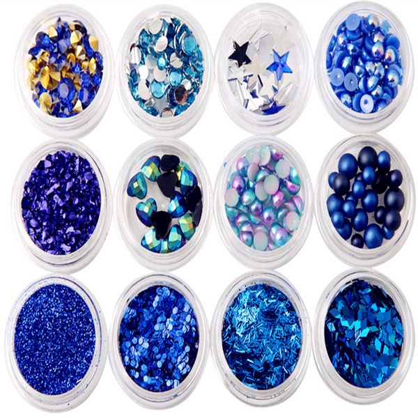 12pcs/set sapphire sequins set royal blue circular diamond sequins powder pearl pentagram decor diy nail art decorations mz0509, Silver;gold
12pcs/set sapphire sequins set royal blue circular diamond sequins powder pearl pentagram decor diy nail art decorations mz0509, Silver;gold