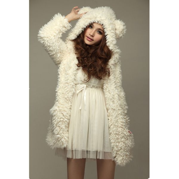 autumn winter warm women hoodie coat jacket teddy bear ears thick soft fleece fur overcoat sweatshirt hooded long outerwear, Black
autumn winter warm women hoodie coat jacket teddy bear ears thick soft fleece fur overcoat sweatshirt hooded long outerwear, Black